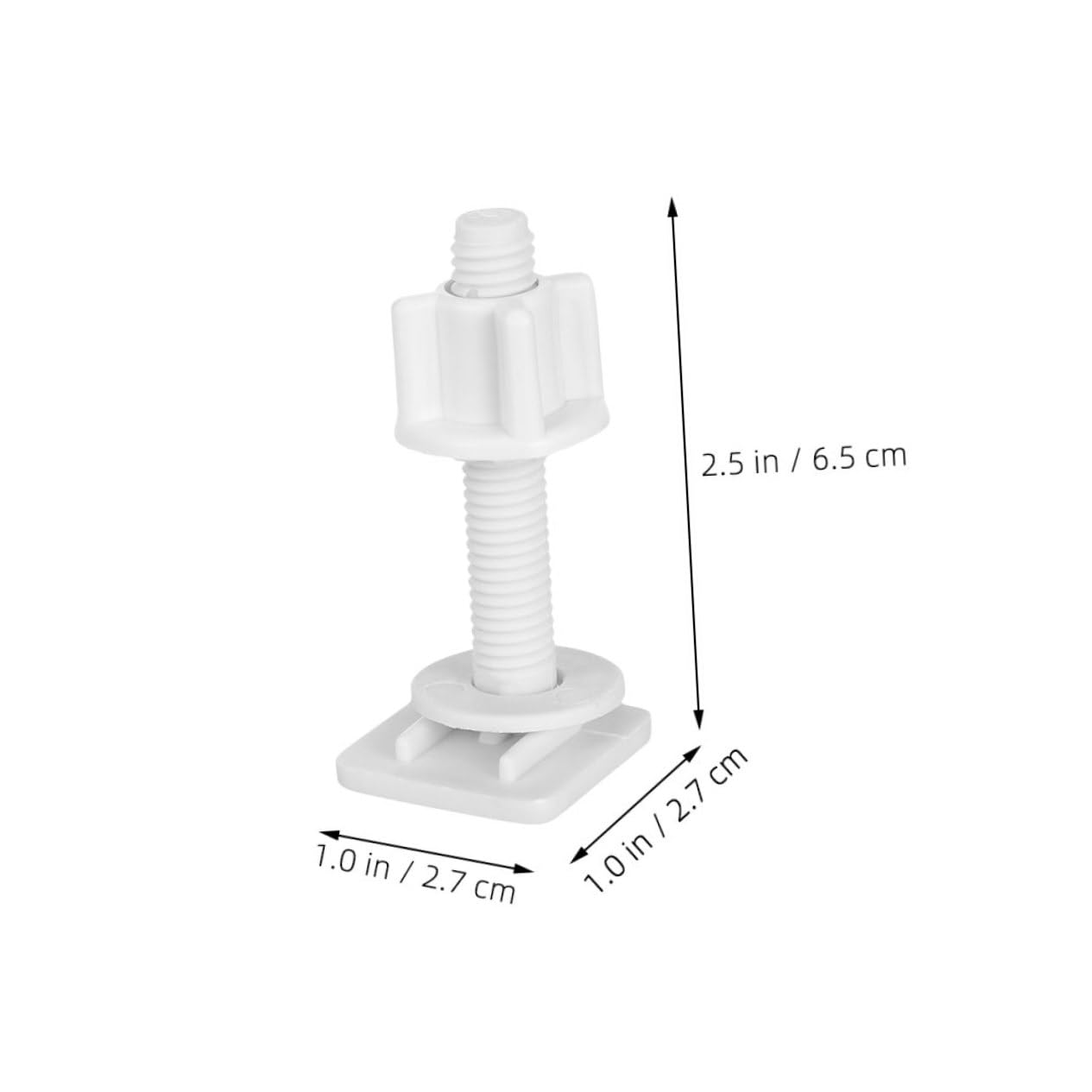 POPETPOP Kit Viti di Fissaggio Sedile Wc 2 Pezzi in Abs Bianco Bulloni Anti-allentamento per Montaggio Facile Sedili Wc in Bagno e Casa