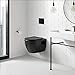 Swiss Madison Well Made Forever SM-WT450MB, Ivy Wall Hung Elongated Toilet Bowl in Matte Black
