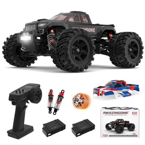 AMAZINGONE 20208 1/20 Scale Brushless Fast RC Cars for Adults, Max 45KMH High Speed Moster RC Buggy,Hobby RC Trucks 4X4 Offroad,All Terrain RTR Remote...