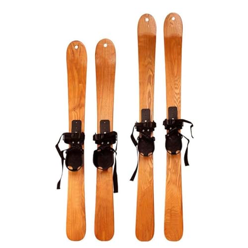 Beginner Snow Skis and Poles for Kids - Low-Resistance Ski Boards for Ages 4 and Under - Lightweight and Sturdy Safe Skiing Equipment