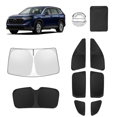 8pcs Car Window Shades for Honda CR-V 2023 2024 2025 Accessories,Windshield Side Rear Full Sunshade,Sun Visor UV Blocking, Privacy Protection and Blackout for Camping Outdoor
