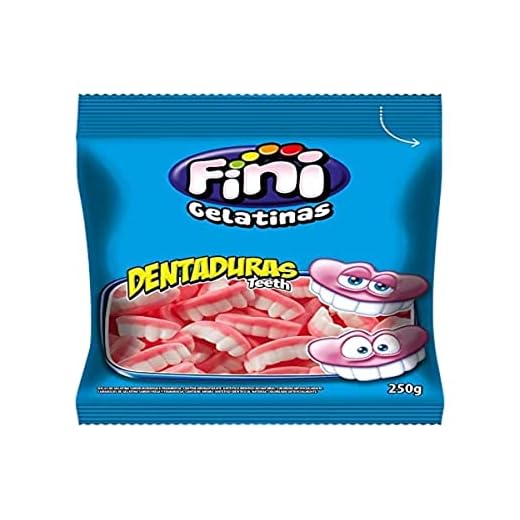 Balas De Gelatina Dentaduras Fini Pacote 250G