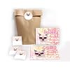 JuNa-Experten Lot de 12 cartes d’invitation pour anniversaire d’enfant fille garçon chat avec 12 enveloppes et 12…