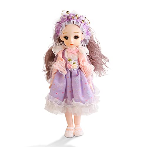 Bjd Dolls Girl 12 Inch 1/6 Sd Dolls With 13 Removable Jointed For Doll Toys, Cute Doll Toy With Clothes And Shoes, Birthday Gift For Age 3 4 5 6 7 8 Year Old Girls (Purple) #TOP2