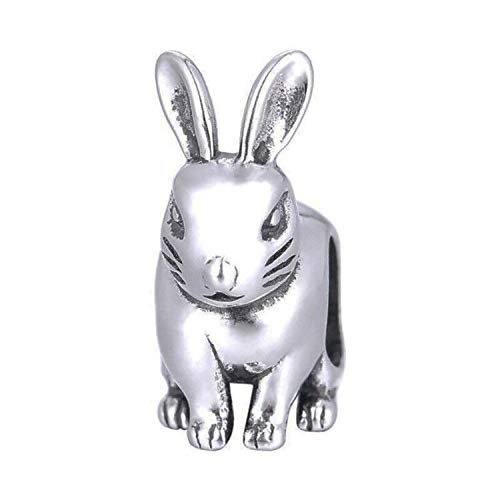 Image of Love Animal Charm Original 925 Sterling Silver Animals Rabbit, Cat,Dog Charm Fit Bracelets For Animal Bead collector