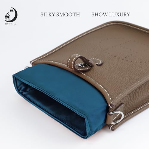 Image of Fits for Evelyne Bag Insert Organizer For Hermes(23,Blue jean) | Premium Silk Material,Smooth Touch,Lightweight,zipper,protect from scratches & stains,multiple pockets,keychain,waterproof