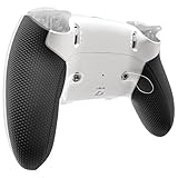 eXtremeRate Beyond ARC Rückgehäuse Set kompatibel mit ps5 Edge Controller, Custom Deko Zierleiste & Re-Design Gummiert Griff Rückseite Abdeckung Case Zubehör für Edge Controller-Weiß&Schwarz