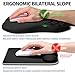 Gleamtide Ergonomic Raised Mouse Pad Wrist Support with Bilateral Slope Memory Foam Mousepad for Wrist Rest and Carpal Tunnel Pain Relief 11.8x7.9〃 Black