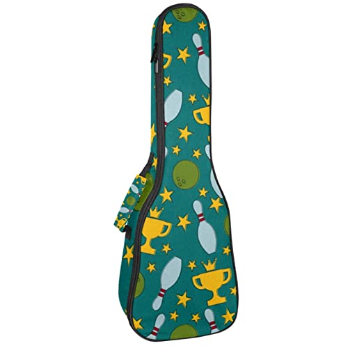Ukulélé ténor sac rembourré étanche housse de transport concert soprano 53,3 61 cm vert bowling