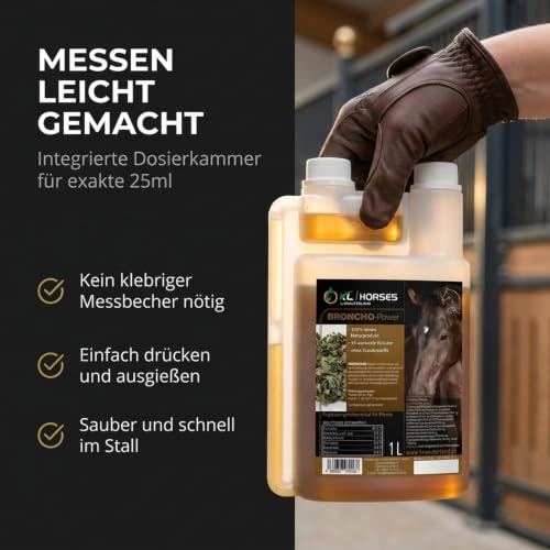 Kräuterland Broncho Power Pferde 1Liter (1000ml) Bronchial-Elixier