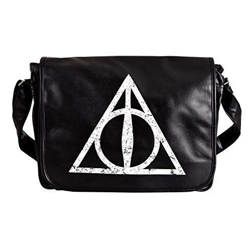 Preisvergleich Produktbild Elbenwald Harry Potter College Tasche Heiligtümer des Todes 40x33x11cm schwarz