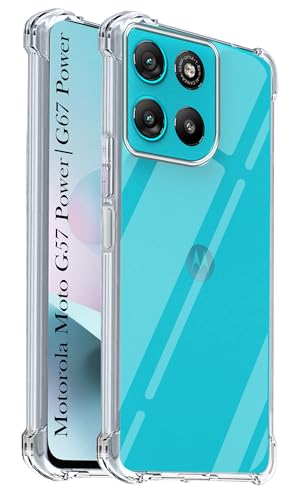 Image of Jkobi Shockproof Crystal-Clear Back Cover for Motorola Moto G67 Power | G57 Power (Anti Yellow Case | Drop & Camera Protection | Hard Polycarbonate)