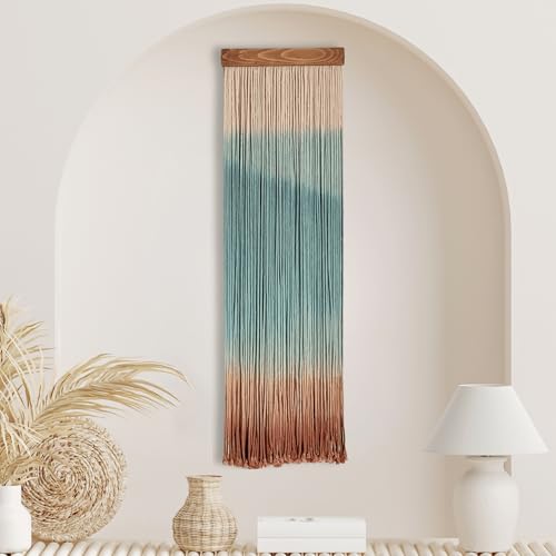 Knots & Beyond Colorful Macrame Wall Hanging, Dip Dye Fiber
