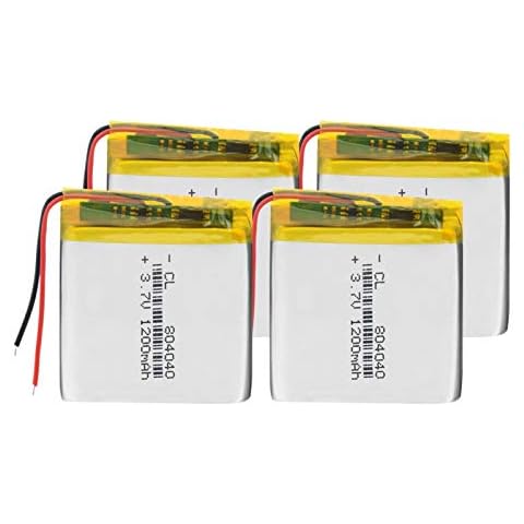 zhoudashu 3.7v 1200mah 804040 Lithium Polymer Battery, Rechargeable for Power Bank Bluetooth Headset Interphone 4pieces Cover