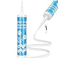 PAULINN Silicone Sealant, 100% Silicone Caulk Clear Waterproof for RV, Kitchen, Bath, General Use, Window, Door, Glass, Marine, 10.2 Oz, 1 Pack