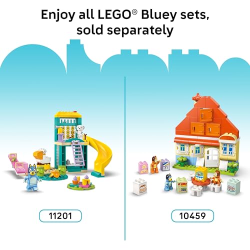 LEGO DUPLO Bluey Ice Cream Trip with Bluey - Toddler Toy for Kids, Boys, and Girls Ages 2+ - Includes Figure and Ice Cream Stand - Sensory Toy for Pretend Play - Preschool Gift Idea - 10458 - image 7