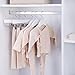 Nature Smile Kids Baby Children Toddler Wooden Shirt Coat Hangers with Notches and Anti-Rust Chrome Hook Pack of 10 (White)