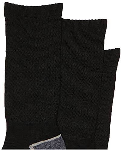 Fruit Of The Loom Boys Big 10 Pack Crew Socks, Black Assorted, Shoe: 3-9 #TOP2