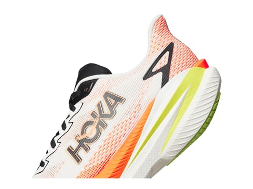 HOKA Hoka Men's Mach X 3 White/Neon Tangerine 12.5 Medium