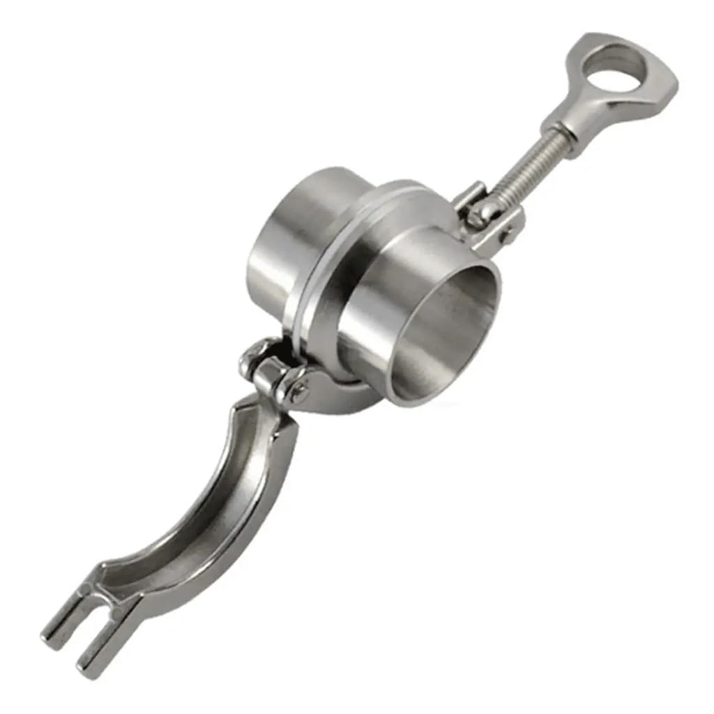 złącze zaciskowe ze stali nierdzewnej, Trójzaciskowa tulejka spawana z kołnierzem SS 304, uszczelka silikonowa PTFE, wiele rozmiarów(Silicone Gasket,63mm-K77.5Clamp)