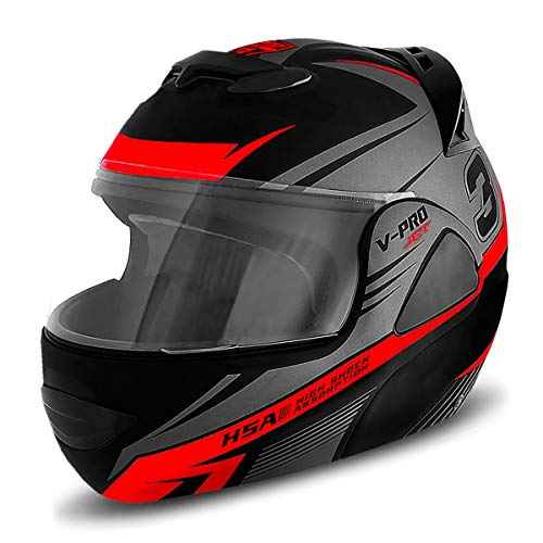 Pro Tork Capacete V-Pro Jet 3 Fosco 62 Preto/Vermelho