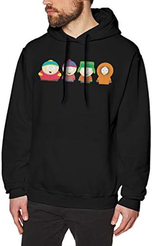 South Park Season Mens Long Sleeve Sweatshirts Mans Hoodies M Black