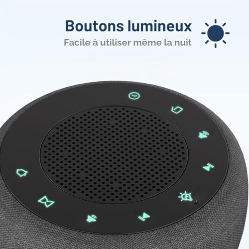 BUFFBEE Radio-réveil numérique pour Chambre à Coucher, Veilleuse 7 Couleurs, Son Haute fidélité avec Haut-Parleur orienté, 4 Sons de réveil, Variateur Complet pour Table de Chevet – vue 7