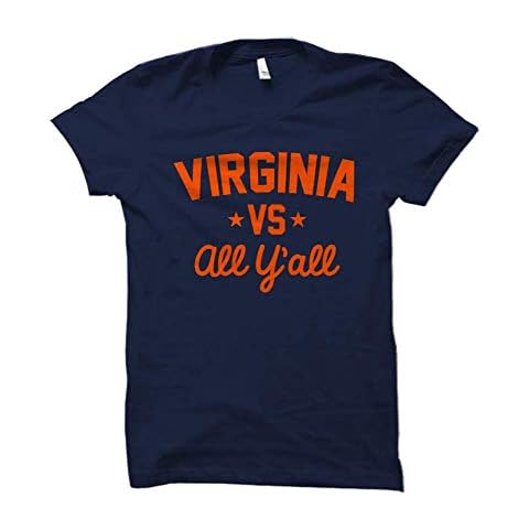 Virginia Versus All Y'all Collegiate T-Shirt (Navy Blue, XL) Cover