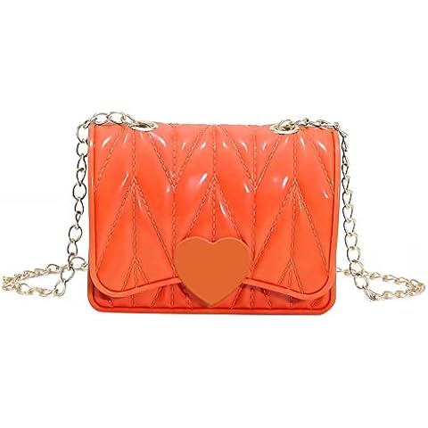 Little Girl Mini Shoulder Bag, Toddlers Girls' Kids Purse Crossbody Heart Purse for Kids Girls (Orange) Cover