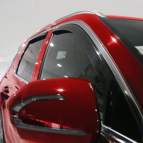 Voron Glass In-Channel Extra Durable Rain Guards For Hyundai Palisade 2021-2023, Window Deflectors, Vent Window Visors, 4 Pieces - 220240 #TOP1