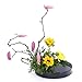 MagiDeal Plastic Round Ikebana Suiban Vase Pot Bonsai Flower Container, Black 33cm