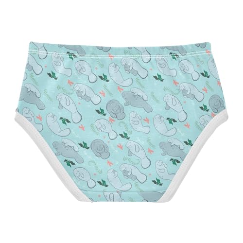 Girls' Underwear Blue Manatee Cotton Stretch Comfort Toddler Panties2