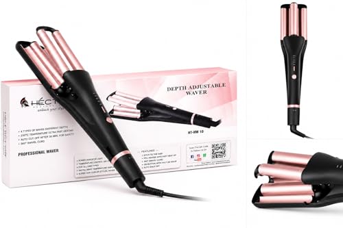 Image of HECTOR Professional Depth Adjustable Hair Waver, 230C Temperature, 4 Wave Types, Auto Cutoff