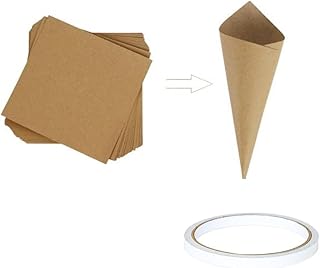 60pcs Wedding Confetti Petals Cones Wedding Confetti Holder Paper Cones Bouquet Wrapping Candy Flower Cone Holder for DIY...