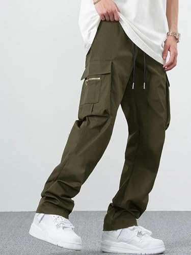 Image of DEEMOON Men's Cargo Pants Outdoor Hiking Multi-Pocket Utility Long Trousers | Men's Cargo