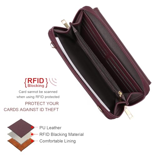 Image of GOIACII Phone Purse Crossbody Bags for Women Small Travel Wallet Touch Screen RFID Blocking