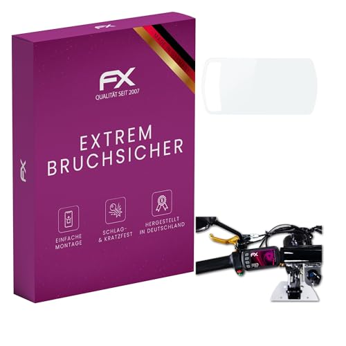 atFoliX Glasfolie kompatibel mit eFlux Freeride X2 Displayfolie, 9H Hybrid-Glass FX Schutzpanzer Folie