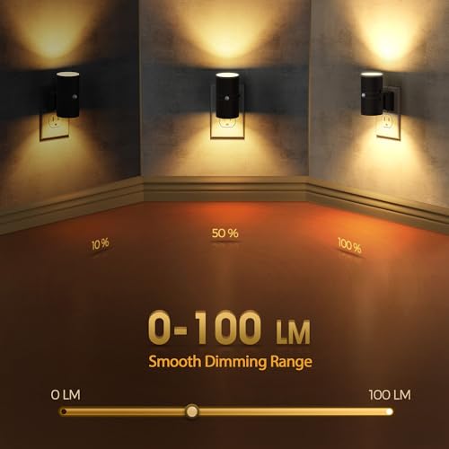 Briignite Motion Sensor Night Light,Motion Activated Plug in Night Lights, 0-100LM Dimmable Soft White 3000K, Motion Sensor Light Indoor for Bathroom Hallway Bedroom Stairway Kid Elderly Pet — view 2