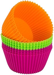 Webake Silicone Baking Cups 4.3 Inch Jumbo Reusable Cupcake Liners, Giant Cupcake Mold Non-stick Extra Large Muffin Pans Big Cupcake Holders (Pack of 12)