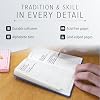 Gallery Leather Small Address Book with Alphabetical Tabs up to 403 Records, Leather Notebook Hardcover, Telephone and Address Books - 6x3.25, Pocket Address, Acadia Black