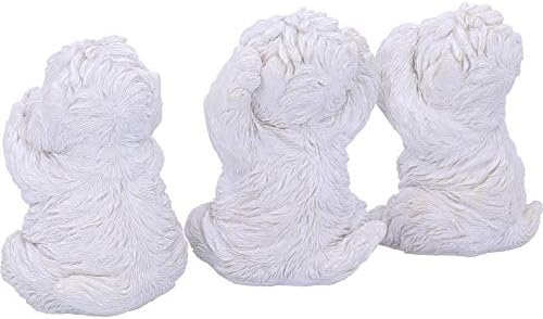 Nemesis Now Three Wise Westies Figurines, White, 8cm, U4461N9