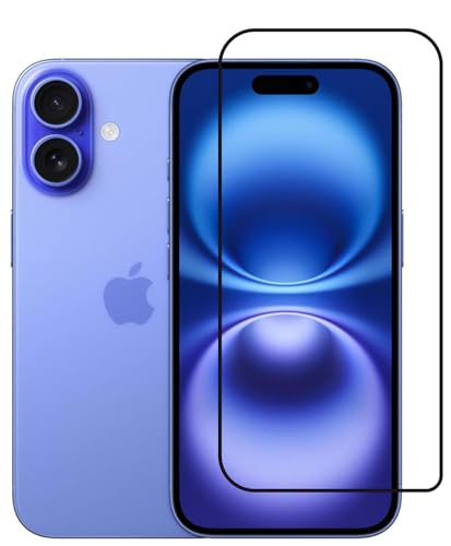 Image of Edge to Edge Screen Protector Tempered Glass for iPhone 16 with Easy Installation Kit Transparent