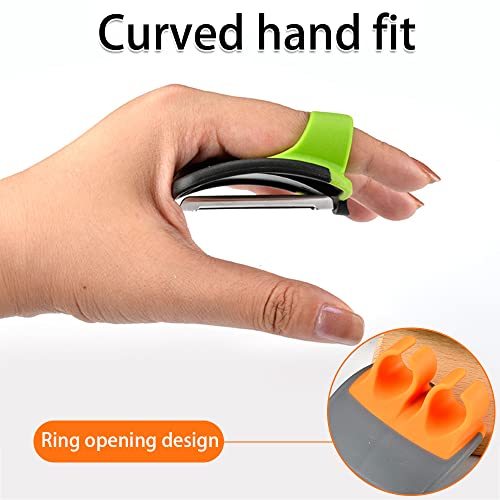 4Pcs Palm Fruit Peeler - Silicone Finger Grips Peeler For Vegetables Finger Potato Peeler Hand Rubber Finger Grips Peeling Tools For Carrot Cucumber Pumpkin 2.5 * 2.5Inch (Assorted Colors) #TOP3
