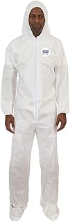 BODY FILTER 95+ Disposable Coverall Suits (White) | Breathable Cool Material - Professional Protective Body Suit for Dust, Spray, Paint, Insulation, & More (2XL, Hood & Boot, Elastic Wrist & Ankle)