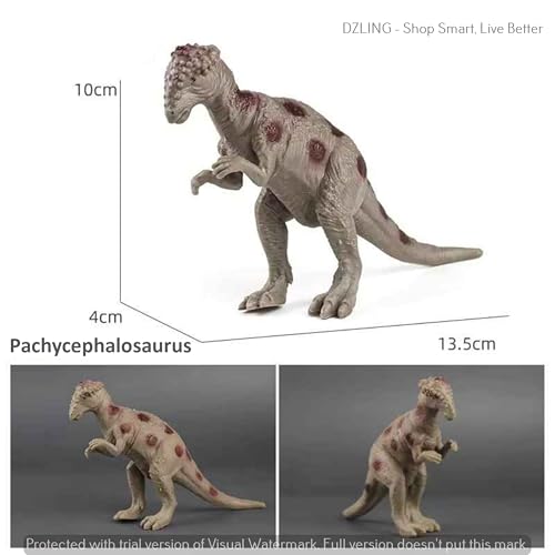 Image of DZLING Realistic Big Dinosaur Toy Set for Kids - 6 Pieces Realistic Dinosaur Figures, Dino Animal Action Figurine Decoration Items Birthday Gift for Childrens 3+ Years
