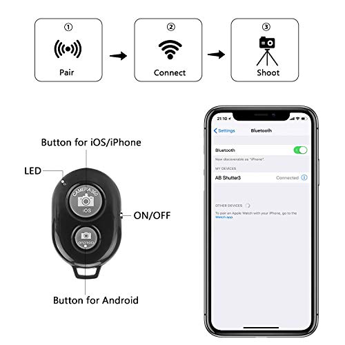 Phone Tripod,PEYOU 50" Aluminum Camera Tripod + Wireless Remote Shutter + 360°Rotation Smartphone Holder Mount Compatible for iPhone Xs Max XR X 8 7 6 Plus,for Samsung Galaxy Note 9 8 S10 S9 S8 Plus