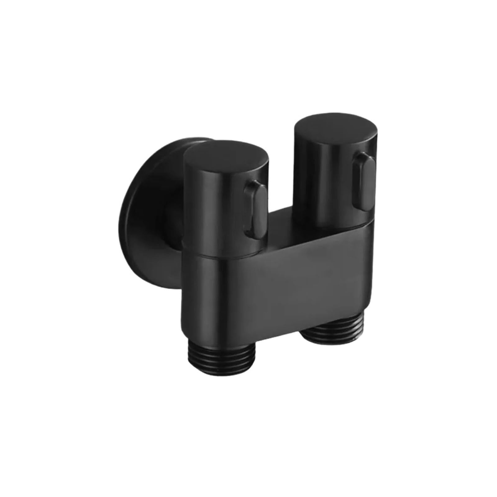 Bvhisehp Black Dual Control Angle Valve Water Separator Independent Switch For Washing Machine Toilet Spray Gun Faucet(Black)