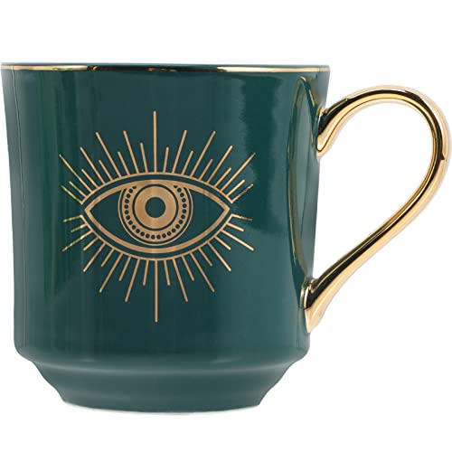 UPKOCH 1 Set Tazza Di Caffè Per Gli Occhi Coppa Di Vin Brulè Tazza Da Latte Tazza Fantasma Oculare Demoniaco Tazze Da Caffè Astrologiche Tazza Di Tè Adornare Piattino Ufficio Ceramica