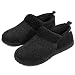 ULTRAIDEAS Hausschuhe Herren Winter Memory Schaum Pantoffeln mit warmem Plüsch Kunstpelz Futter, Wolleähnliche Mischung Micro Wildleder Hausschuhe mit Indoor Outdoor Gummisohle ,Dunkel Grau,46EU
