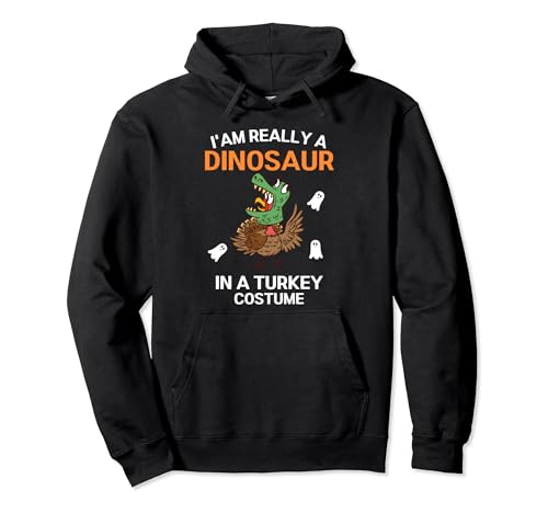 I'm Really A Dinosaur Disfraz de Halloween Lindo Dinosaurio Pavo Sudadera con Capucha